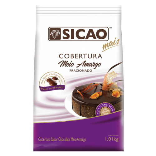 Cobertura Sicao Gotas de Chocolate Meio Amargo 1,01kg - Barry Callebaut