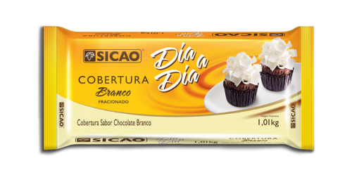 Barra Cobertura Fracionada Sabor Chocolate Branco 1,01kg Sicao - Barry Callebaut