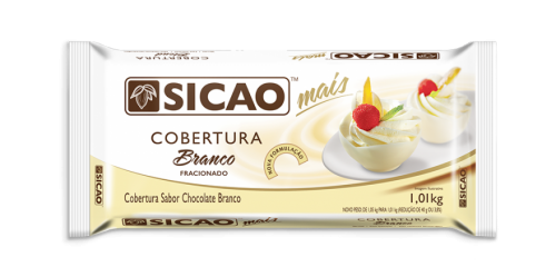 Cobertura Fracionada Sabor Chocolate Branco 1,01kg Sicao - Barry Callebaut