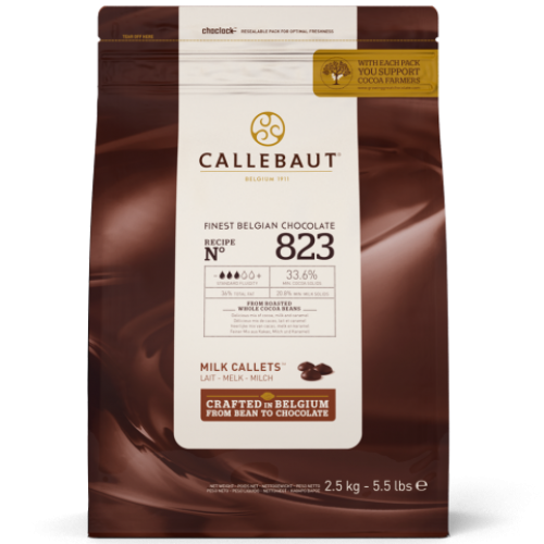 Chocolate ao Leite em Gotas 33,6% Cacau nº 823 2,5kg - Barry Callebaut