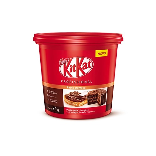 Kit Kat Pasta Cremosa Sabor Chocolate com Pedaços de Wafer Recheado 2,1kg - Nestle