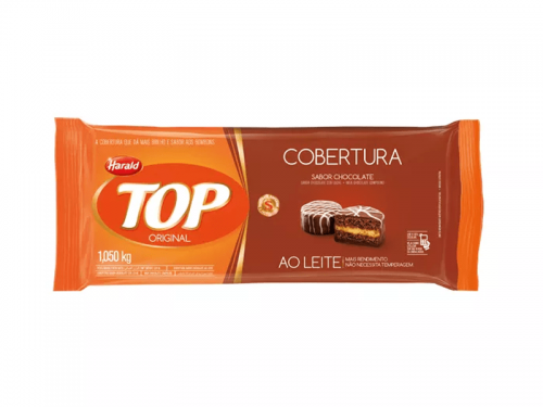 Barra Cobertura Top Fracionada Sabor Chocolate ao Leite 1,050kg - Harald