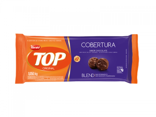 Barra Cobertura Top Fracionada Blend Sabor Chocolate ao Leite e Meio Amargo1,050kg - Harald
