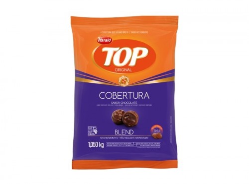 Cobertura Top Gotas Fracionada Blend Sabor Chocolate ao Leite e Meio Amargo 1,050kg - Harald