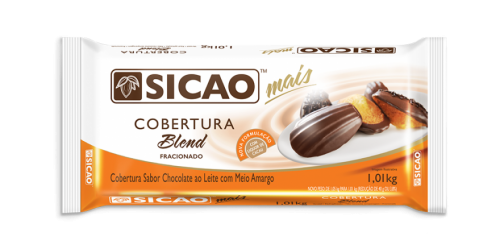 Barra Cobertura Fracionada Sabor Chocolate ao leite com Meio Amargo 1,01 Sicao - Barry Callebaut