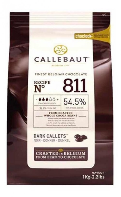 Chocolate Amargo em Gotas com 54,5% Cacau 1kg - Barry Callebaut
