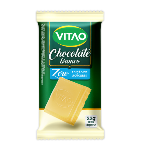 Chocolate Branco Zero Açúcares Zero 22g - Vitao