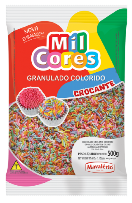 Granulado Colorido Crocante 500g - Mil Cores