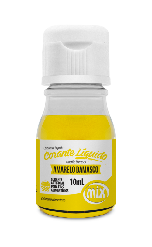 Corante Líquido Amarelo Damasco 10Ml - Mix