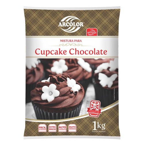 Mistura para Cupcake Chocolate 1kg - Arcolor