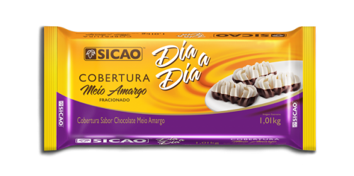 Cobertura Fracionada Sabor Chocolate Meio Amargo 1,01kg Sicao - Barry Callebaut