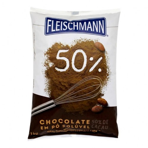 Chocolate em Pó Solúvel 50% Cacau 1kg - Fleischmann