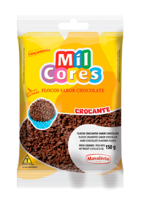 Flocos Crocante Sabor Chocolate 150g - Mil Cores