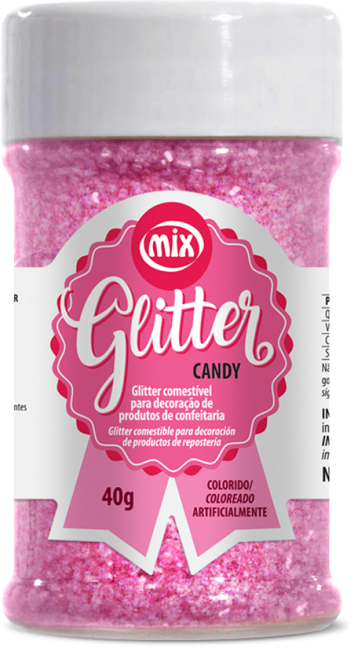 Glitter Comestível Candy 40g - Mix
