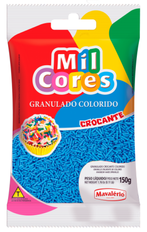 Granulado Crocante Azul 150g - Mil Cores