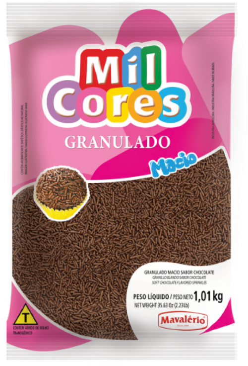 Granulado Macio Sabor Chocolate 1,01Kg - Mil Cores