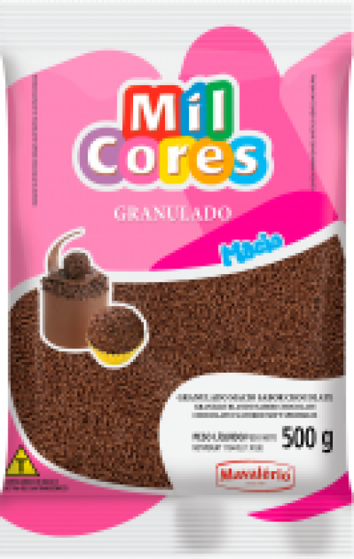 Granulado Macio Sabor Chocolate 500g - Mil Cores