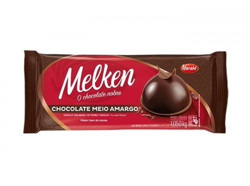 Barra Melken Chocolate Meio Amargo 1,050kg - Harald