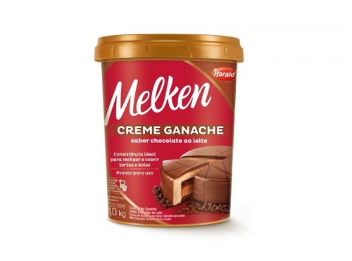 Creme Ganache sabor Chocolate ao Leite Melken 1kg - Harald