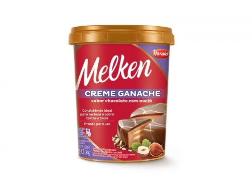 Creme Ganache sabor Chocolate com Avelã Melken 1kg - Harald
