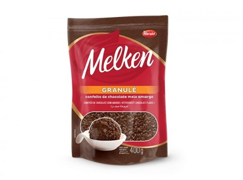 Granulé de Chocolate Meio Amargo Melken 400g - Harald