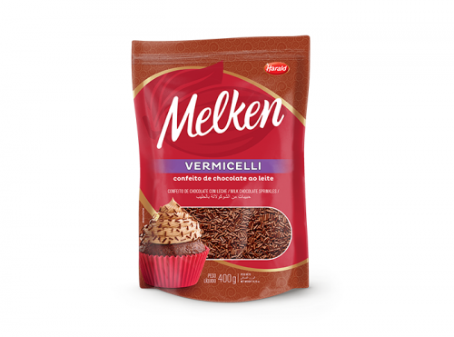 Granulado Vermicelli de Chocolate ao Leite Melken 400g - Harald