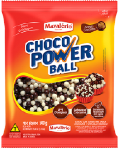 Choco Power Mini Ball Sabor Chocolate/Branco 500g - Mavalério