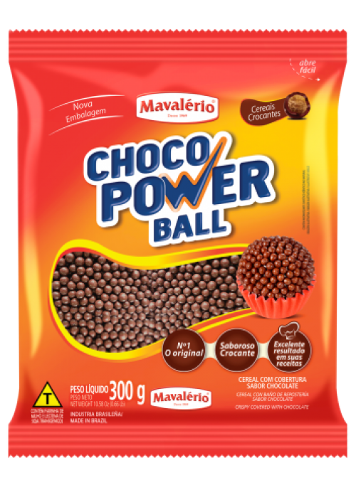 Choco Power Ball Micro Sabor Chocolate 300g - Mavalério