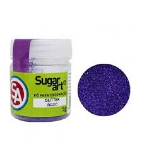 Glitter para Decoração Roxo 5g - Sugar Art