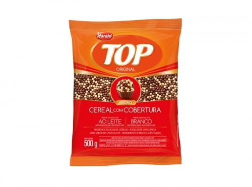 Cereal Ball Micro Sabor Chocolate ao Leite e Branco Top 500g - Harald