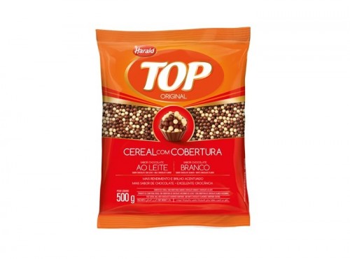 Cereal Ball sabor Chocolate ao Leite e Branco Top 500g - Harald
