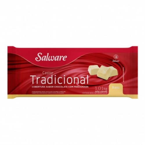 Cobertura Tradicional Chocolate Branco Fracionada 1,01kg - Salware