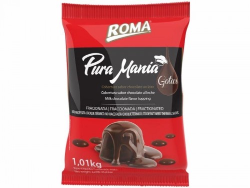 Cobertura Fracionada em Gotas Sabor Chocolate ao Leite 1,01kg - Roma