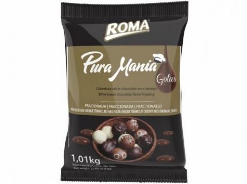 Cobertura Fracionada em Gotas Sabor Chocolate Meio Amargo 1,01kg - Roma