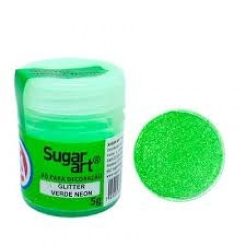 Glitter para Decoração Verde Neon 5g - Sugar Art