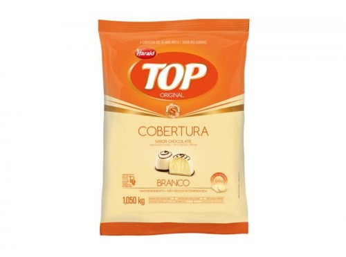 Cobertura Top Gotas Fracionada Sabor Chocolate Branco 1,050kg - Harald 